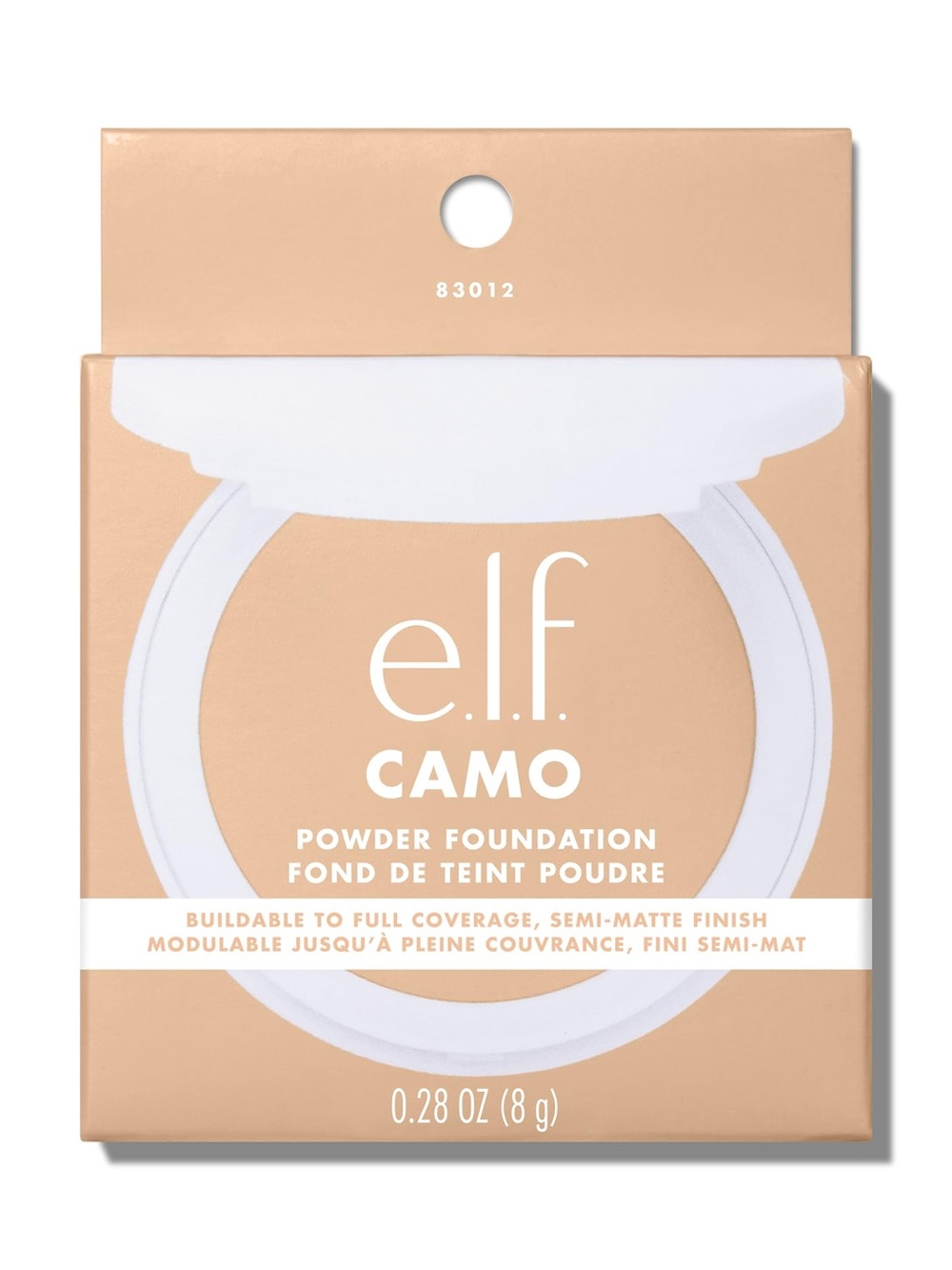 e.l.f. Camo Powder Foundation Semi-Matte Finish Buildable Light 210 N